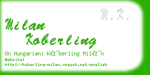 milan koberling business card